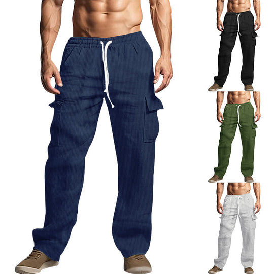 Herren Cordhose im Cargo-Stil mit Kordelzug und aufgesetzten Taschen Shop Nory