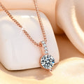 Damen-Halskette mit funkelndem Zirkonia-Anhänger und eleganter Gliederkette Shop Nory
