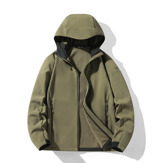 Damen Softshelljacke mit Kapuze und Fleece-Innenfutter, winddicht wasserabweisend Shop Nory