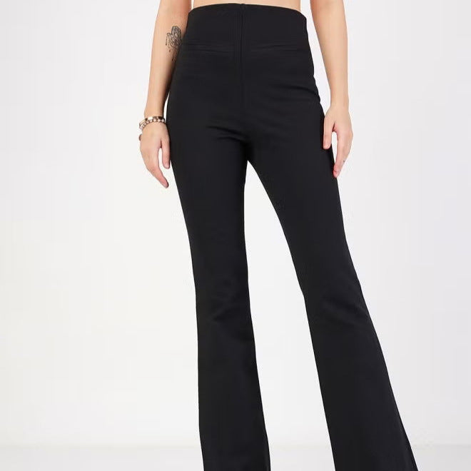 Damen Hochtaillierte Bootcut-Stretchhose mit figurformendem Oberschenkel und weitem Schlag Shop Nory