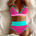 Damen Bikini-Set mit asymmetrischem Design und elastischem Bund
