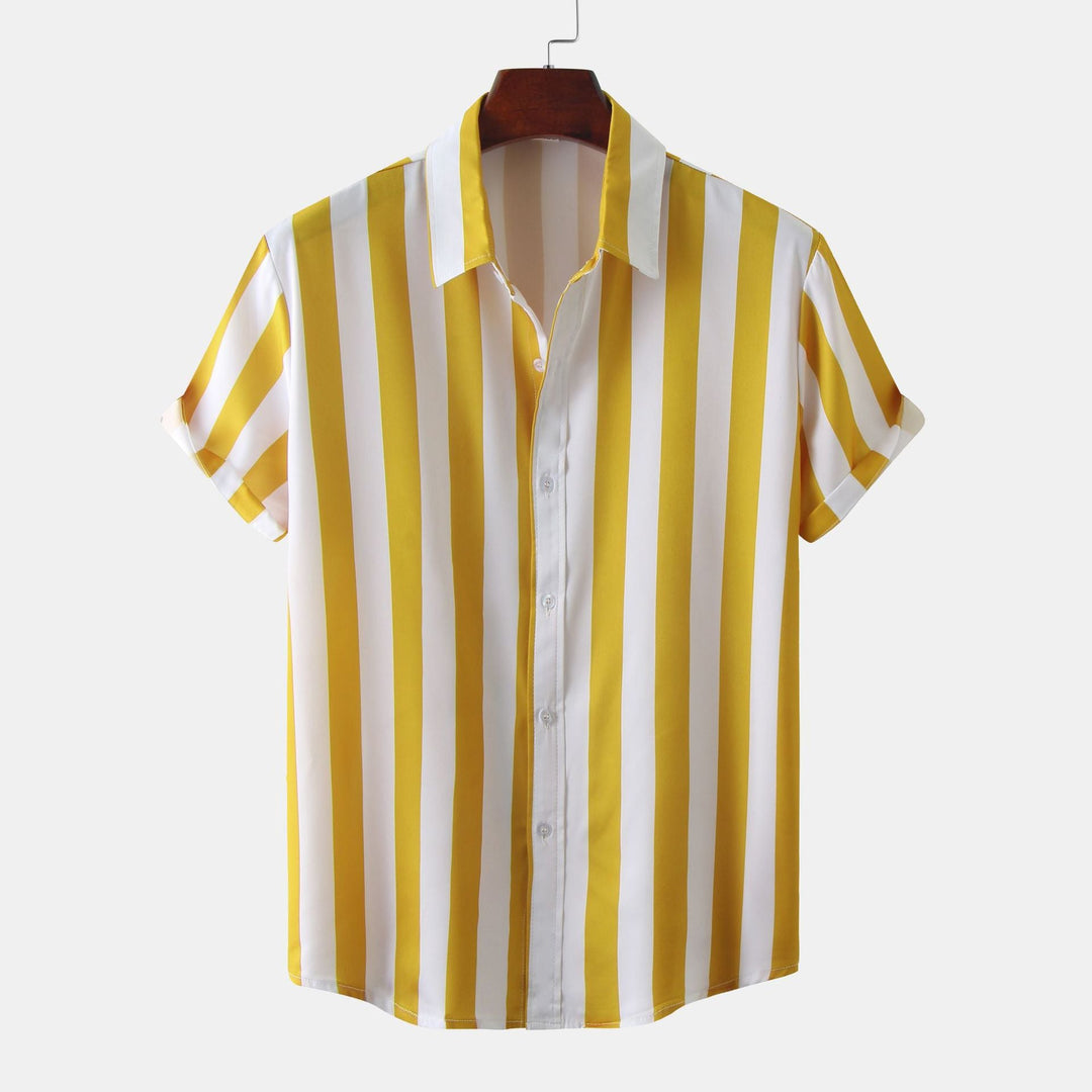 Damen Kurzarmhemd mit elegantem Streifenmuster und luftiger Passform