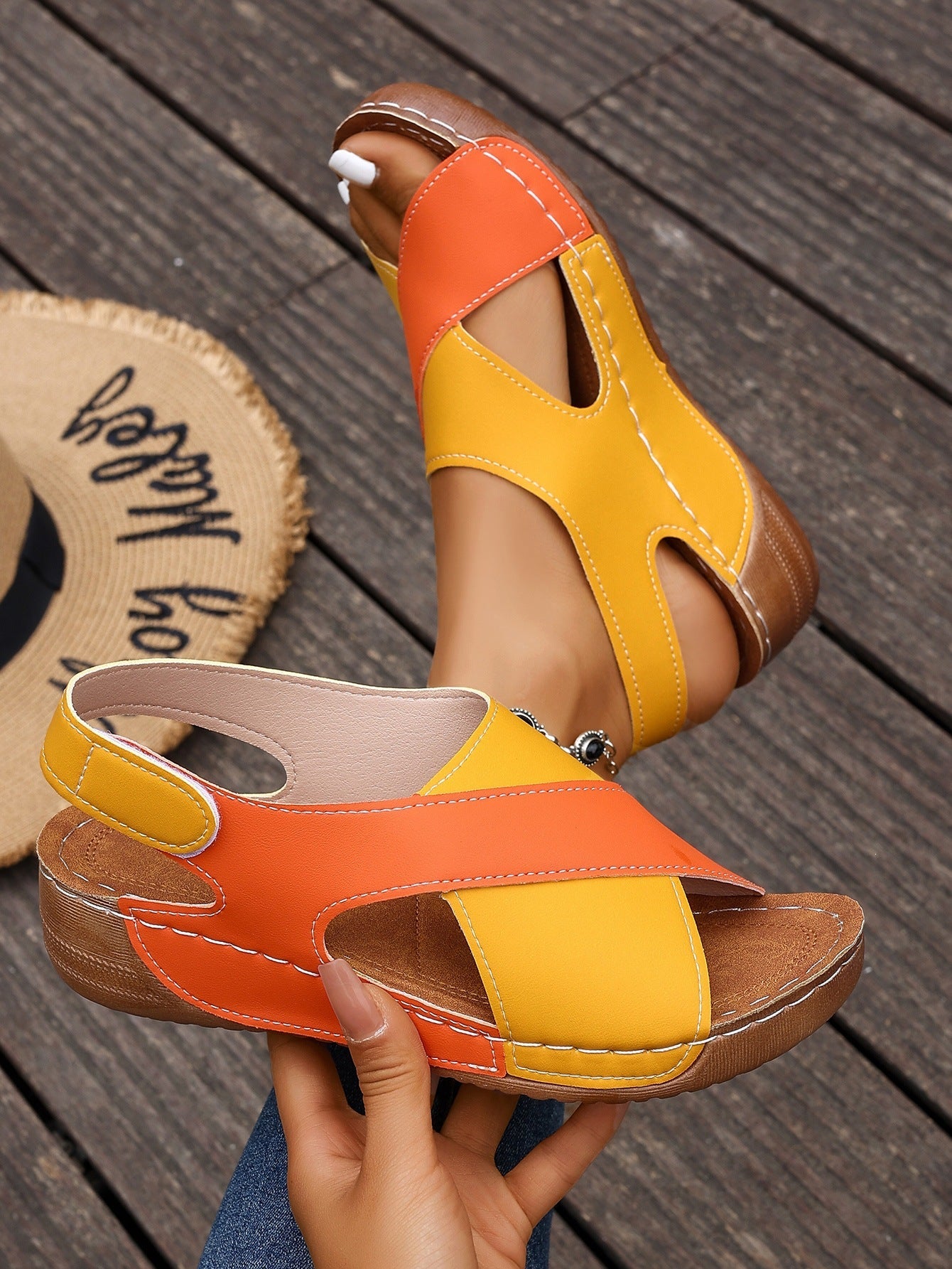 Damen bequeme Sandalen Shopnory