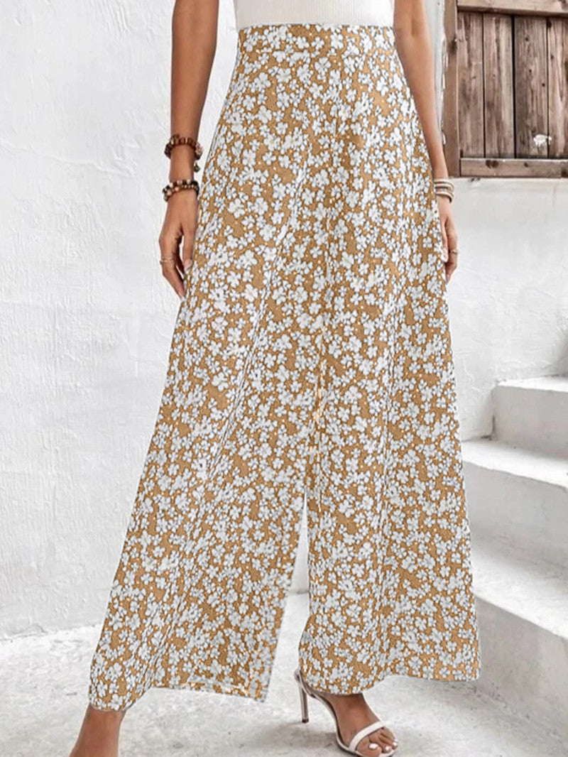 Damen Blumenmuster Palazzohose Shopnory