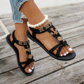 Damen Bequeme und modische Sandalen mit dekorativen Anhängern Shopnory