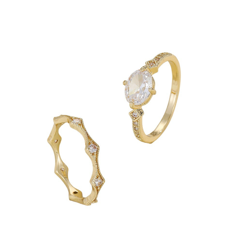 Damen Ringset mit funkelndem Design Shop Nory