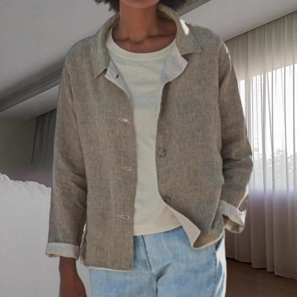 Damen Leichte Überwurfjacke mit strukturiertem WShopnorymuster