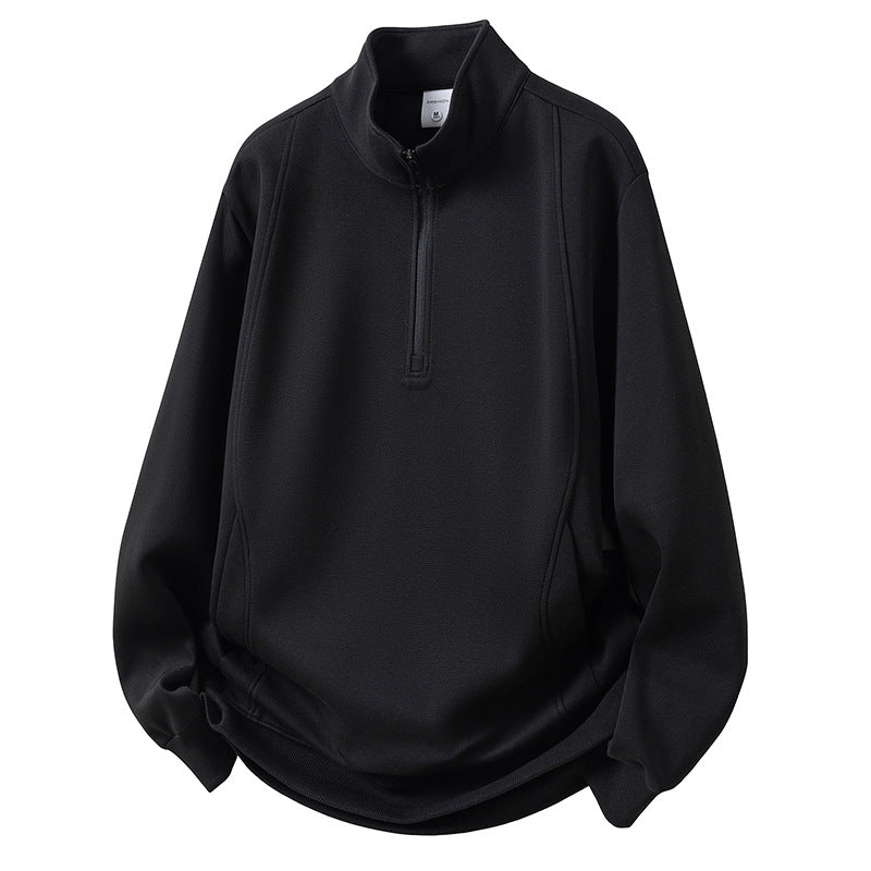 Herren Sportliches Langarmshirt mit Stehkragen Shop Nory