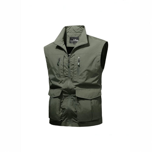 Herren Reise-Performance-Weste mit hohem Kragen, wasserabweisender Microfaser und Mehrfachtaschen Shop Nory