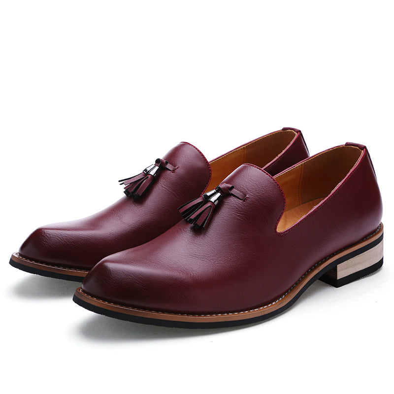 Damen Luxus Loafers aus echtem Leder mit modischen Fransen