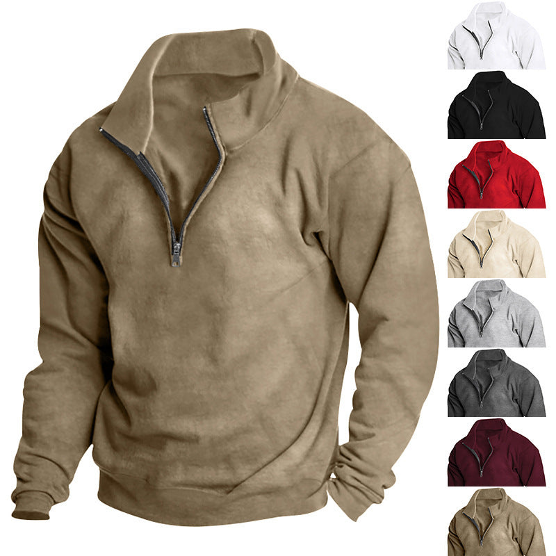 Unisex nan Oversize Sweatshirt mit halbem Reißverschluss und hohem Stehkragen Shop Nory