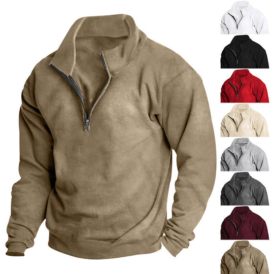 Unisex nan Oversize Sweatshirt mit halbem Reißverschluss und hohem Stehkragen Shop Nory
