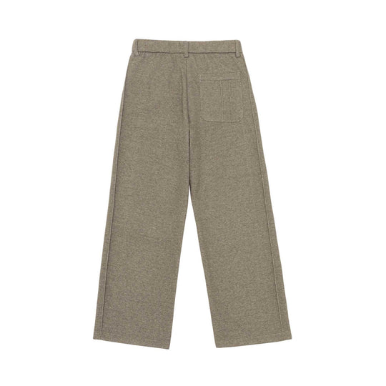 Damen Weite Bundfaltenhose aus Sweatstoff mit hoher Taille und Bügelfalte Shop Nory