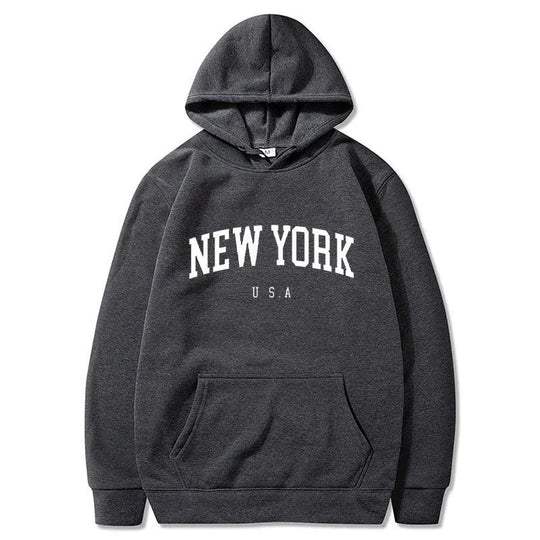 Damen Kapuzenpullover mit modischem New York Print und bequemer Passform