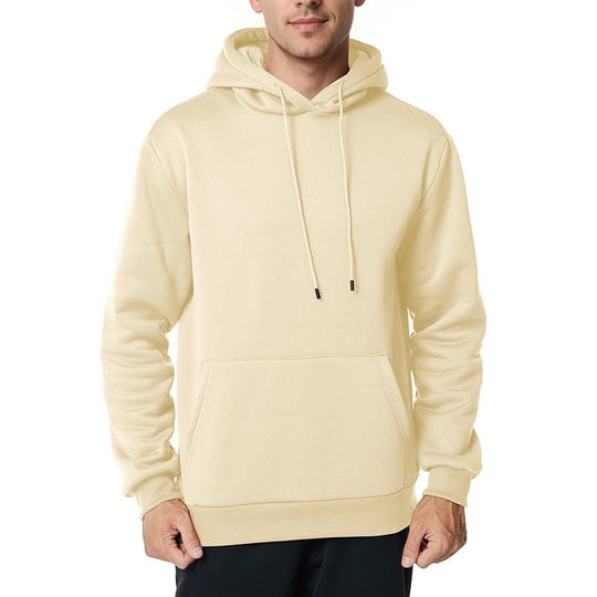 Herren nan minimalistischer Kapuzenpullover mit weichem Fleece-Innenfutter und Kängurutasche Shop Nory