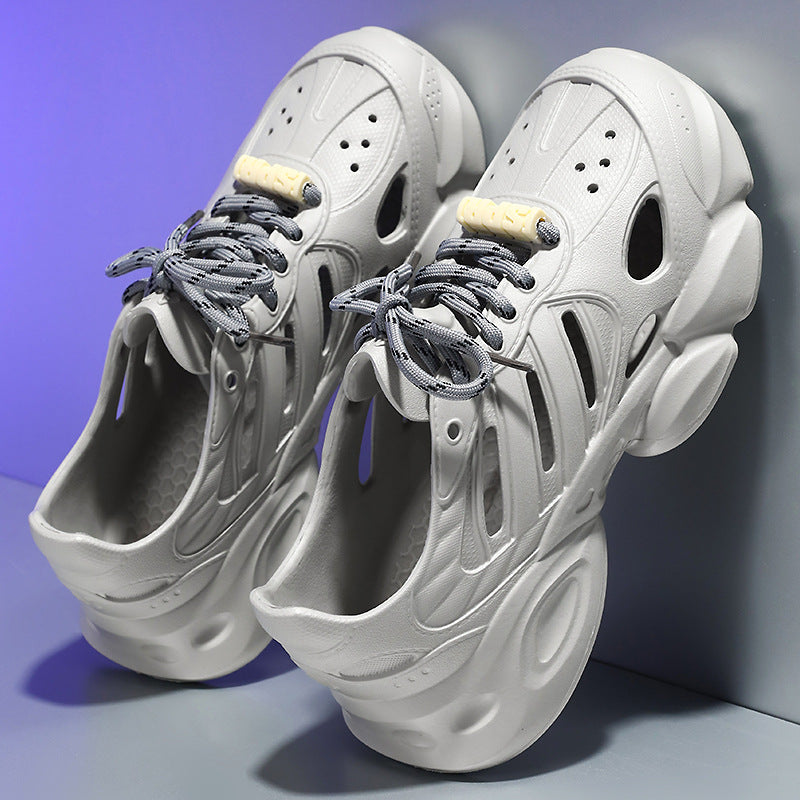 Herren nan futuristischer atmungsaktiver Cut-Out Plateau-Sneaker mit stoßdämpfender EVA-Sohle und Schnellverschluss Shop Nory