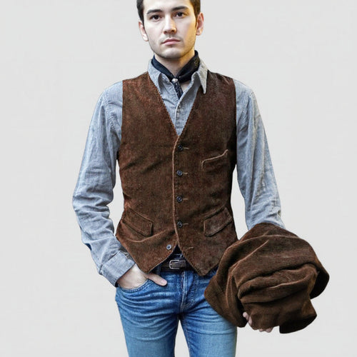 Herren elegante Weste aus Cord