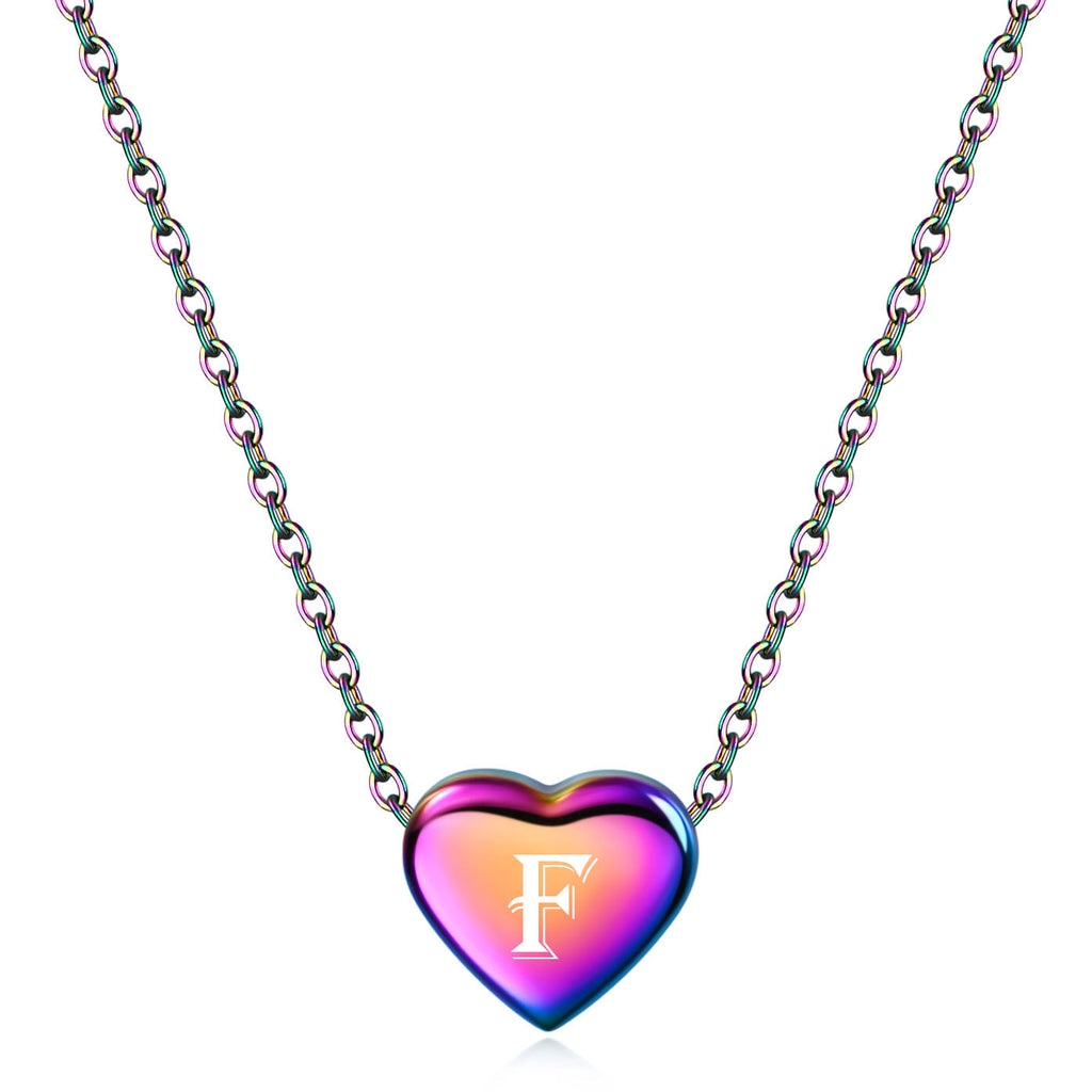 Damen Halskette mit herzförmigem Anhänger und multichromatischer Oberfläche Shop Nory
