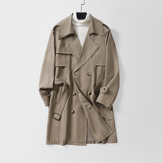 Damen Moderner Kurzmantel im Trench‑Stil mit doppelreihiger Knopfleiste und Epauletten Shop Nory