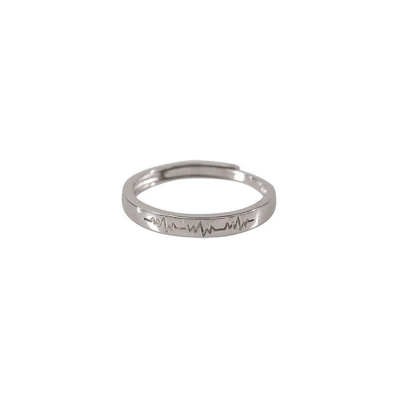 Damen Zeitloser Ring mit Herzschlag-Motiv Shop Nory