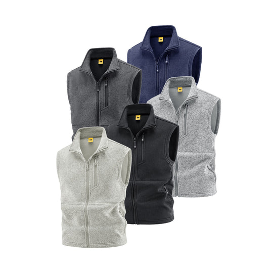 Herren Fleeceweste mit hohem Stehkragen, Brustreißverschluss und Seitentaschen Shop Nory