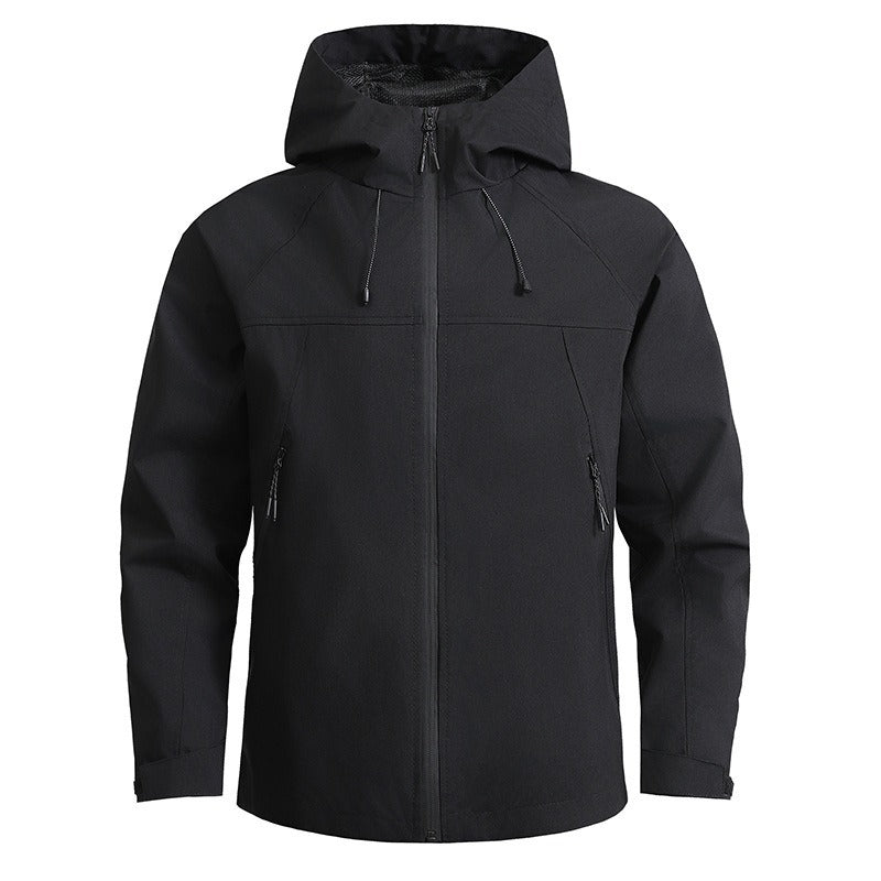 Herren Atmungsaktive Softshelljacke mit Zwei-Wege-Reißverschluss, verstellbarer Kapuze und wasserabweisender Oberfläche Shop Nory