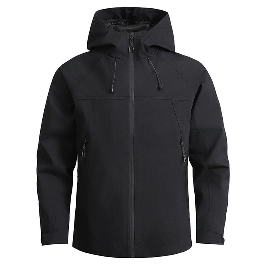Herren Atmungsaktive Softshelljacke mit Zwei-Wege-Reißverschluss, verstellbarer Kapuze und wasserabweisender Oberfläche Shop Nory
