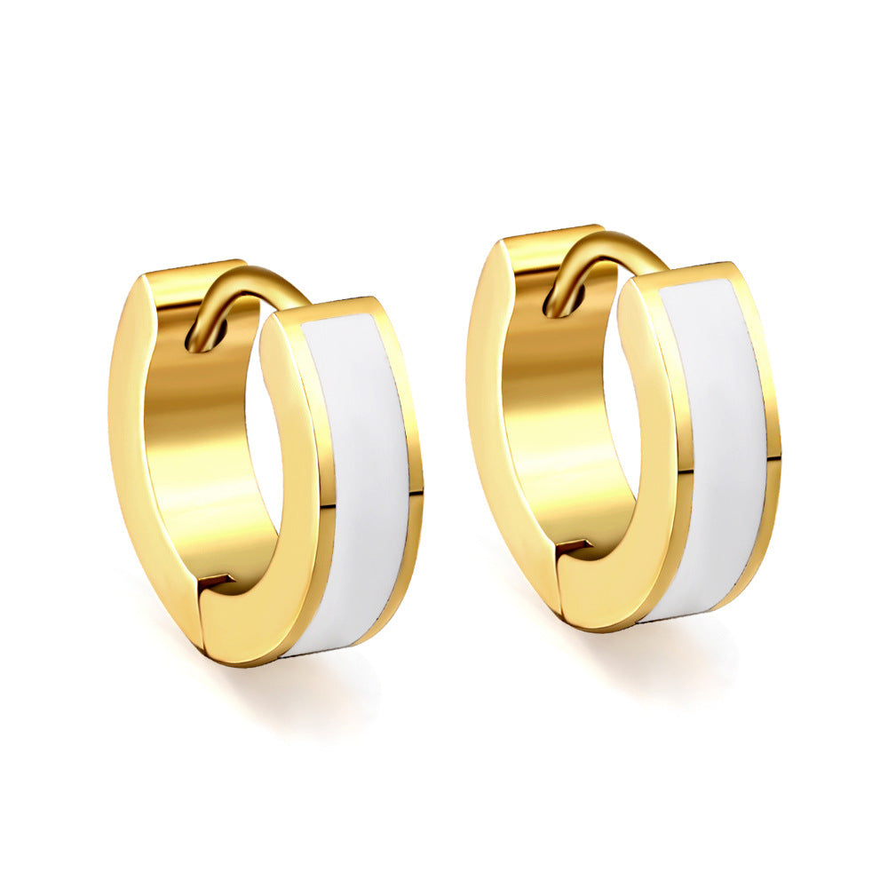Damen Hängende Creolen mit elegantem Design und farbigen Akzenten Shop Nory
