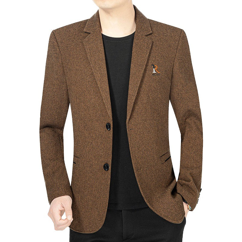 Herren Modernes Slim-Fit Sakko im Mikrostruktur-GewShop Norye mit leichtem Halbfutter Shop Nory