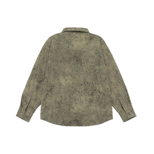 Unisex Leichtes Oversize-Hemdjacken-Shirt mit gewaschener Struktur und Brusttasche Shop Nory