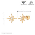 Damen Ohrstecker im funkelnden Sternendesign aus hochwertigem 925 Sterling Silber Shop Nory