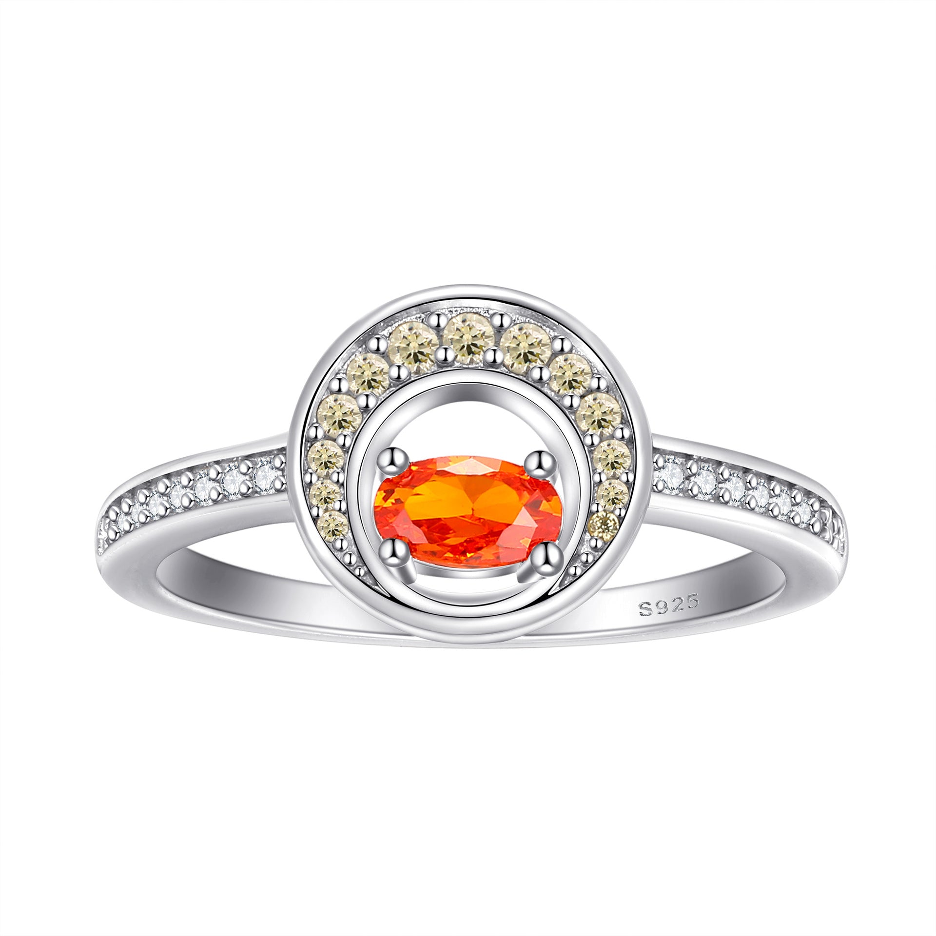 Damen eleganter Verlobungsring mit ovalem Design und funkelnden Zirkonia Shop Nory