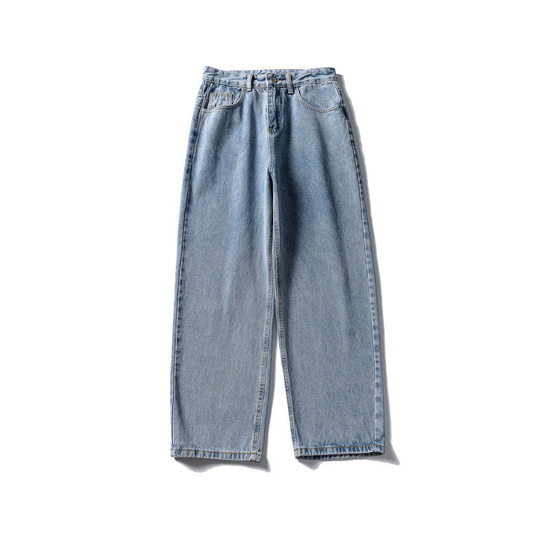 Damen Weitgeschnittene High-Waist Denim-Jeans mit geradem Bein Shop Nory