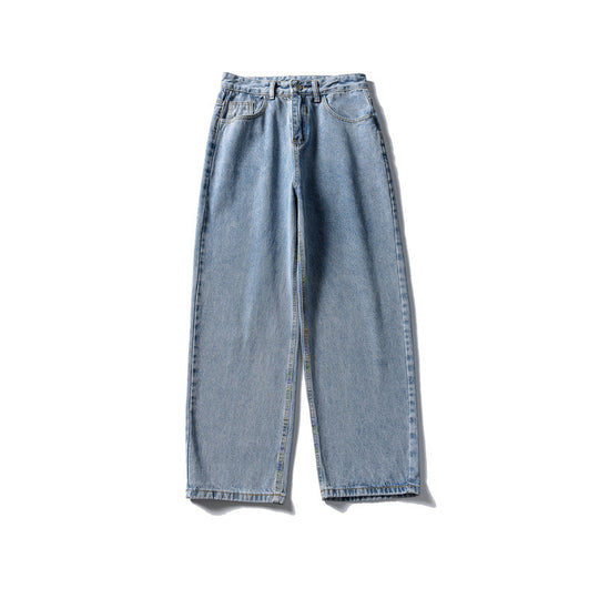 Damen Weitgeschnittene High-Waist Denim-Jeans mit geradem Bein Shop Nory