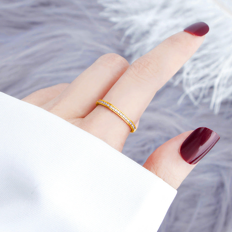 Damen eleganter Ring mit Kristallverzierungen Shop Nory