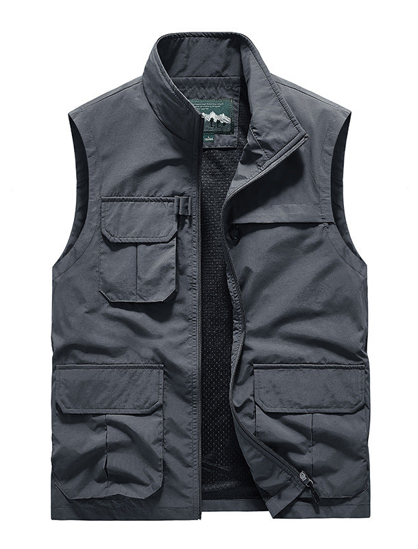 Herren Leichte Reise-Utility-Weste mit Mesh-Innenfutter und Mehrfachtaschen Shop Nory