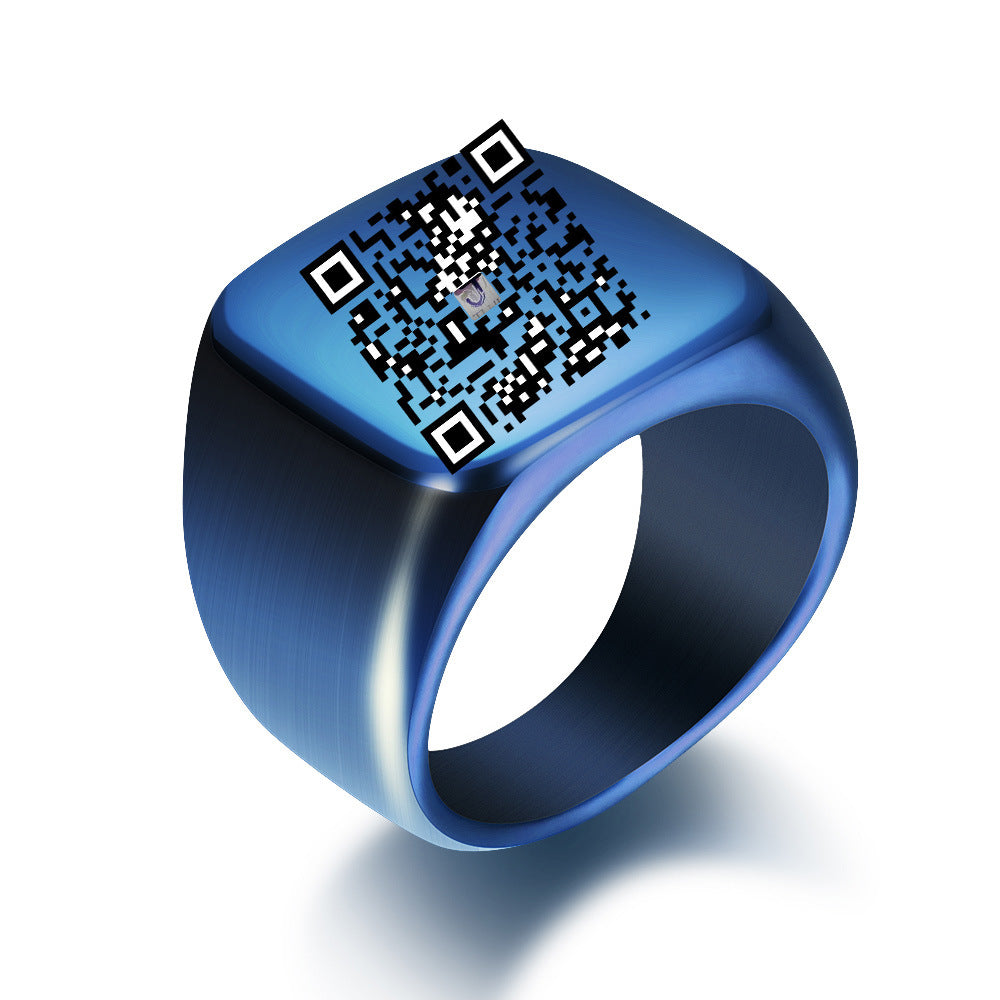 Herren QR-Code Siegelring Shop Nory