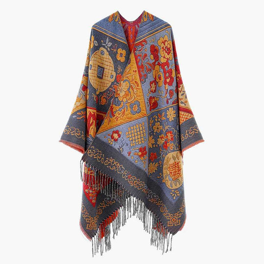 Damen Jacquard‑Überwurf im Wandteppich‑Jacquard mit Fransensaum Shop Nory