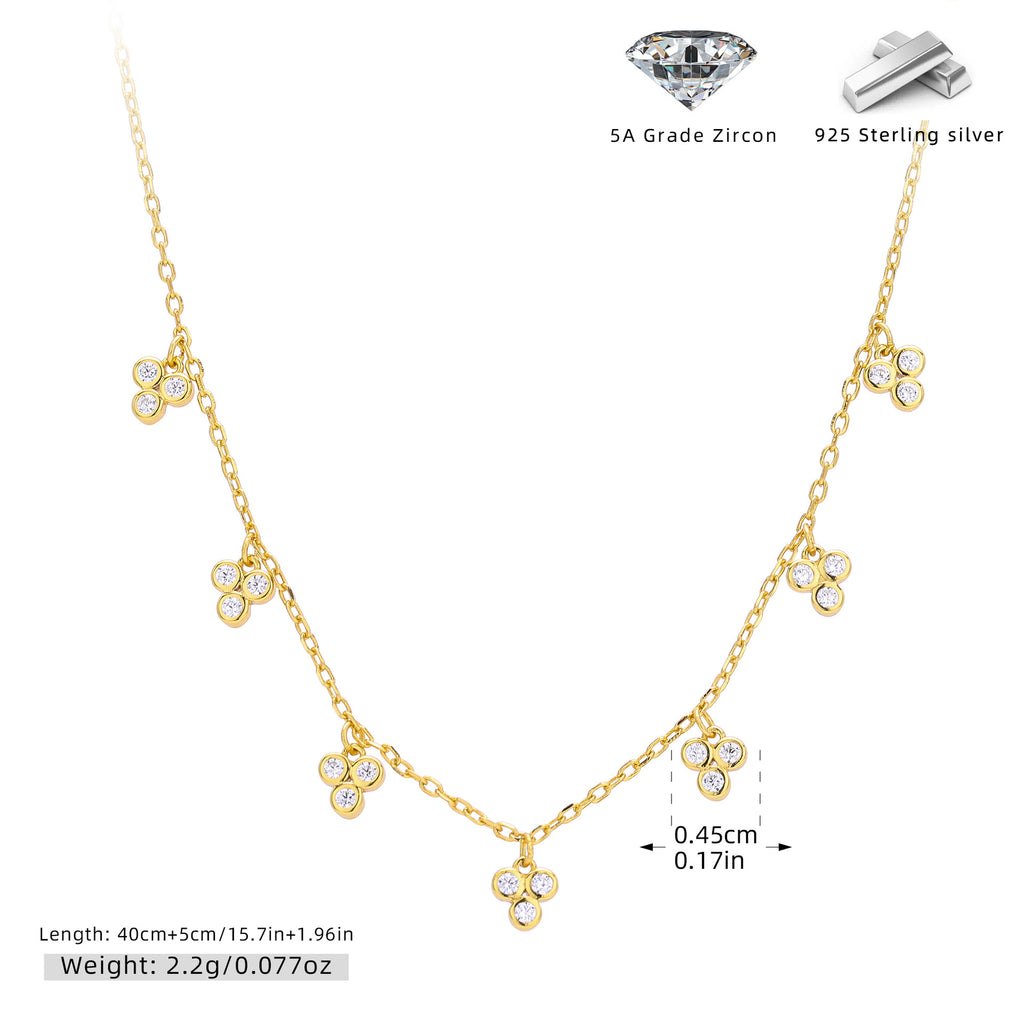 Damen Halskette mit funkelnden Zirkonen Shop Nory