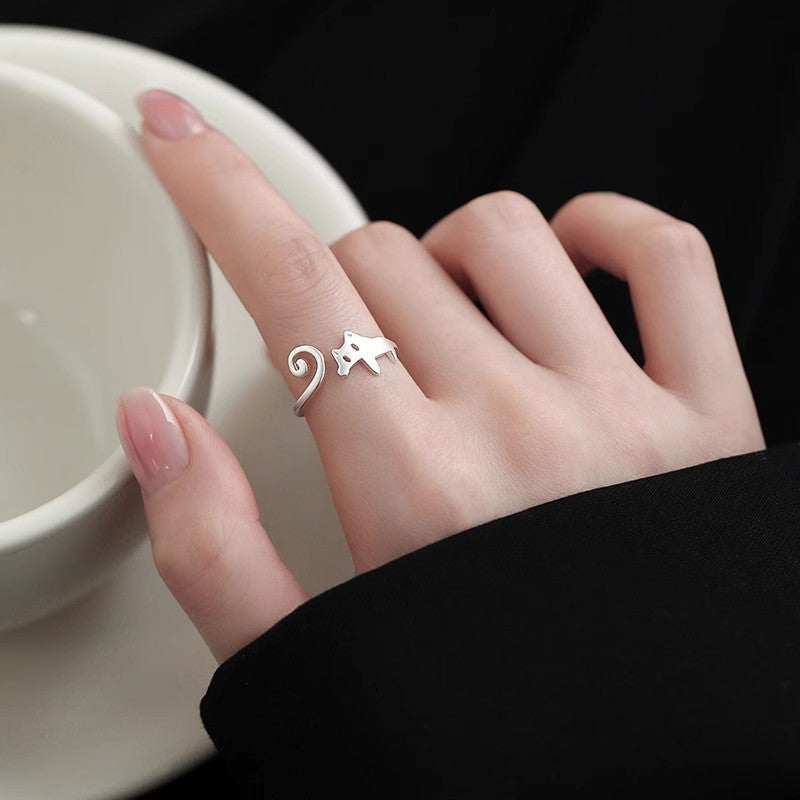 Damen Verspielter Katzenring mit elegantem Design Shop Nory