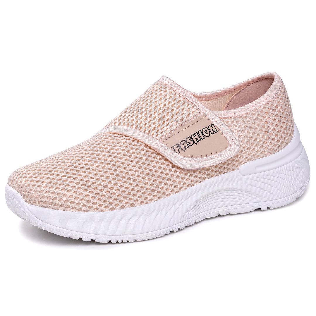Damen Atmungsaktive Slip-On Mesh-Sneaker mit Klettverschluss Shop Nory