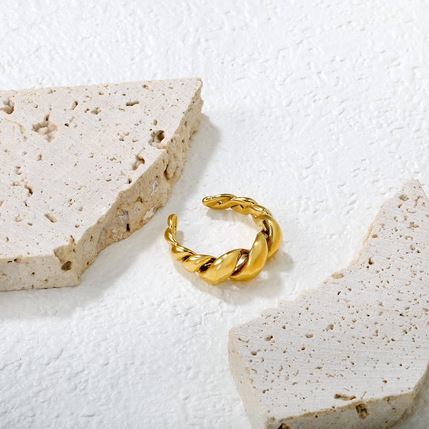 Damen verstellbarer Ring im eleganten, gedrehten Design Shop Nory