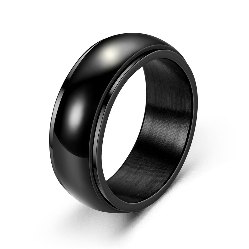 Herren Ring mit moderner, hochglänzender Oberfläche und eleganten Akzenten Shop Nory