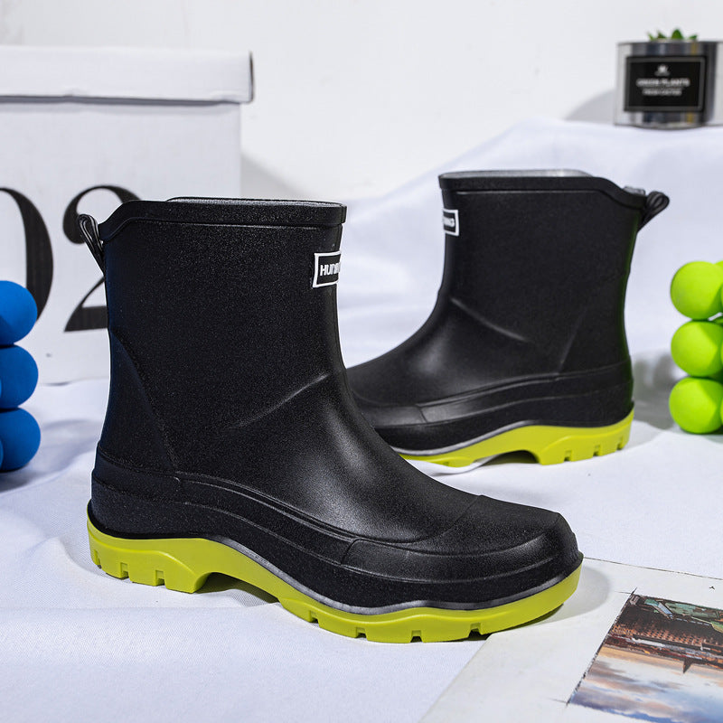 Herren Kurzschaftige Neongummierte Outdoor-Gummistiefelette mit stoßdämpfender Profilsohle Shop Nory