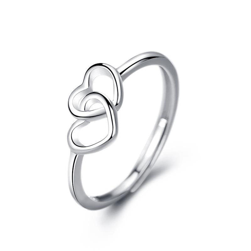 Damenring mit Doppelherzdesign Shop Nory