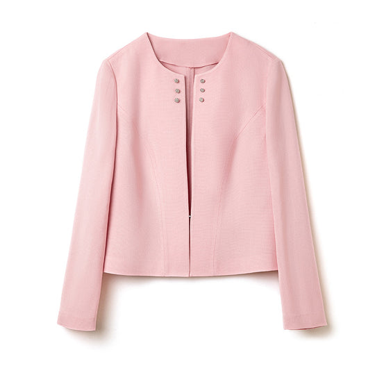 Damen Kurzblazer im minimalistischen Fit mit Perlen-Knopfbesatz und taillierter Schnitt Shop Nory