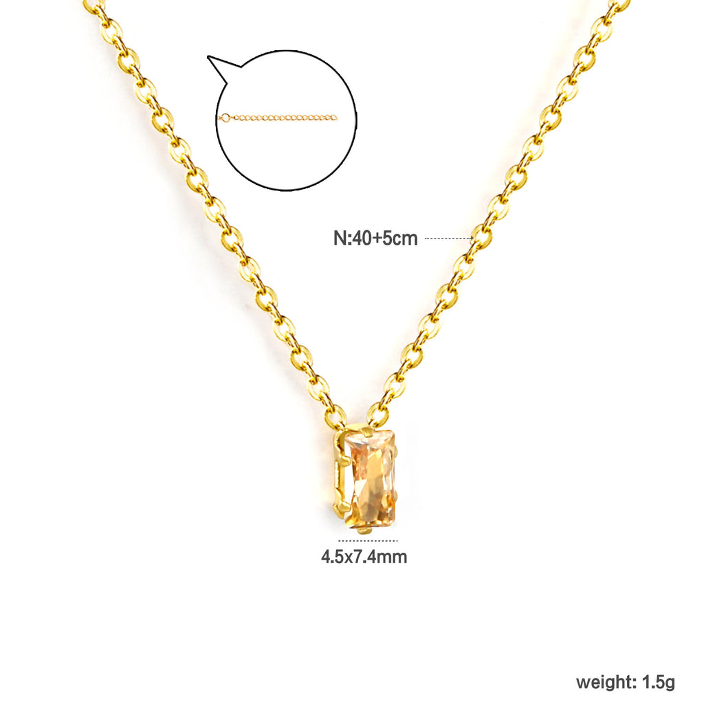 Damen edle Halskette mit funkelndem Kristallanhänger und verstellbarem Kettendesign Shop Nory