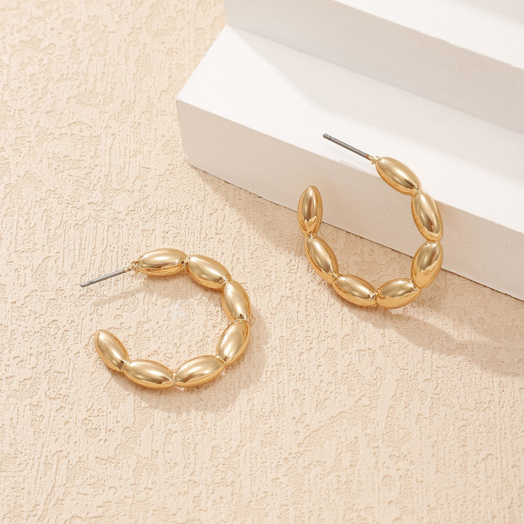 Damen Hängende Ohrstecker im eleganten geschwungenen Design Shop Nory