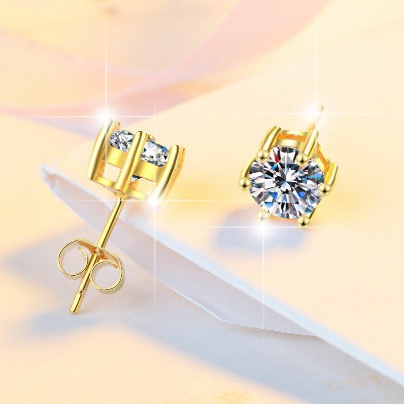 Damen Ohrstecker mit strahlenden Kristallen Shop Nory