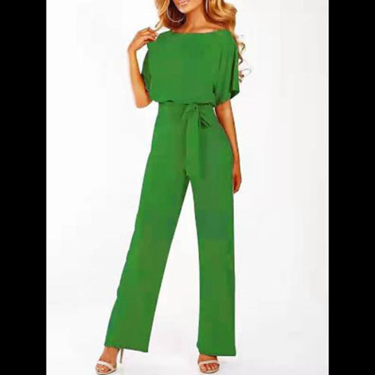 Damen elegantes Set bestehend aus fließender Bluse und weit geschnittenen Hosen